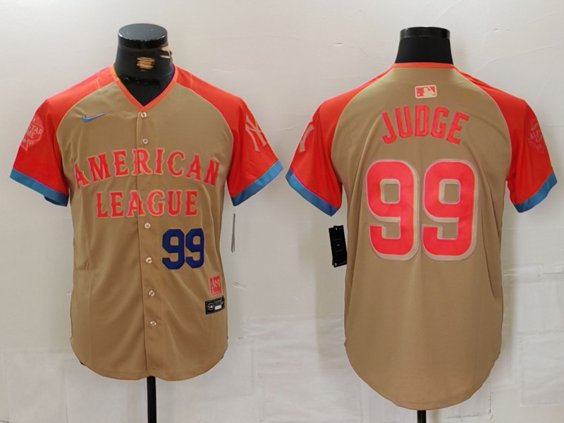 Men New York Yankees #99 Judge Orange All star 2024 Nike MLB Jersey style 3->los angeles dodgers->MLB Jersey